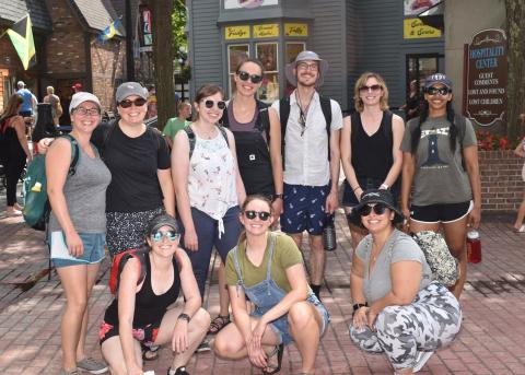 Hurley lab members during a lab retreat in 2021